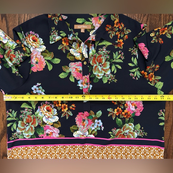 Ellen Tracy Floral Tunic - Picture 12 of 15